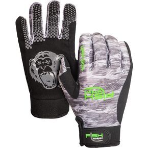 قرد السمك بعامل حماية من الأشعة فوق البنفسجية 50+ لا يتآكل عند قطع الأصابع. قبضة فائقة مضادة للانزلاق، وسادات أسلاك خاصة على أصابع الإبهام/السبابة وجانب القفازات للرجال والنساء in Kuwait