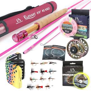 Maxcatch Women's Elegant Pink Fly Fishing Rod: 2/5-weight with Rod Tube in Saudi Arabia