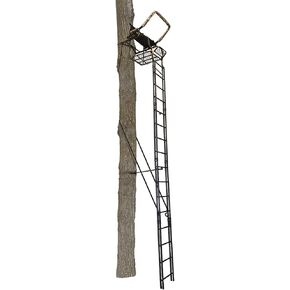 Muddy MLS1550 Skybox Deluxe 20' Tall Single Steel Ladder Tree Stand with Adjustable Padded Shooting Rail for Big Game & Hunting in Saudi Arabia
