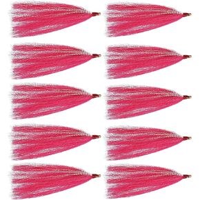 Bucktail Teasers Fishing Teaser Lures 10pcs Saltwater Bucktail for Teasers, Plugs - Fishing Cod Buck Tail Slide Teaser Kit in Saudi Arabia