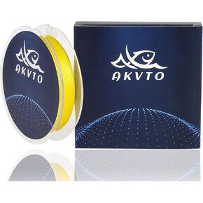 AKVTO SILKY8 Braided Fishing LINE - Ultra-Thin Diameter, Smooth Surface So It Casts Longer, Highly Sensitive, No Stretch Braided Fishing Line, Abrasion Resistant