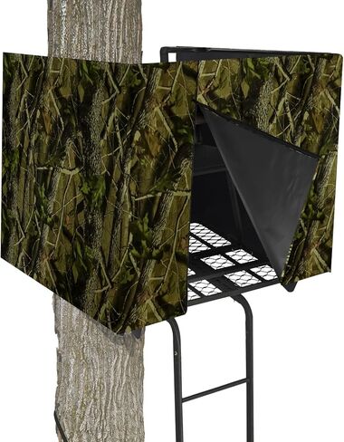 جي جيه ال غطاء ستارة حامل شجرة صيد الغزلان، حامل شجرة مموه عالمية، مجموعة ستائر مرتفعة من الغزلان لحامل شخصين، حامل شجرة مع اغلاق بسحاب، ملحقات حامل شجرة الصيد. in Kuwait