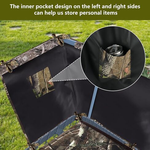 جي جيه ال غطاء ستارة حامل شجرة صيد الغزلان، حامل شجرة مموه عالمية، مجموعة ستائر مرتفعة من الغزلان لحامل شخصين، حامل شجرة مع اغلاق بسحاب، ملحقات حامل شجرة الصيد. in Kuwait