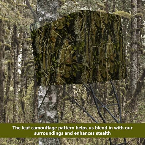 جي جيه ال غطاء ستارة حامل شجرة صيد الغزلان، حامل شجرة مموه عالمية، مجموعة ستائر مرتفعة من الغزلان لحامل شخصين، حامل شجرة مع اغلاق بسحاب، ملحقات حامل شجرة الصيد. in Kuwait