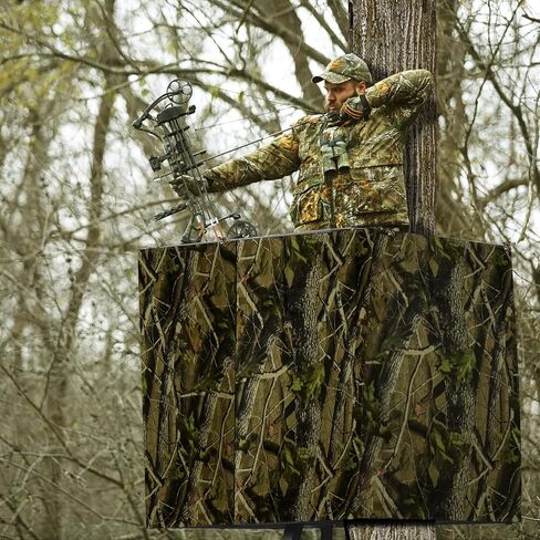 جي جيه ال غطاء ستارة حامل شجرة صيد الغزلان، حامل شجرة مموه عالمية، مجموعة ستائر مرتفعة من الغزلان لحامل شخصين، حامل شجرة مع اغلاق بسحاب، ملحقات حامل شجرة الصيد. in Kuwait