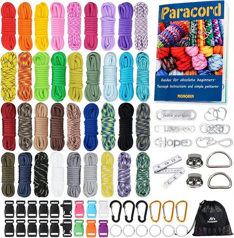 Paracord Combo Kit - 36 Colors, Multifunction Ropes & Accessories for Crafts in Kuwait