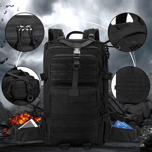 EMDMAK Military Tactical Backpack, Large Military Pack Army 3 Day Assault Pack Molle Bag Rucksack in Saudi Arabia