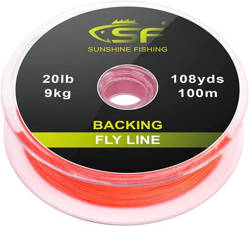 SF Fly Fishing Dacron خط دعم مجدول لخط صيد سمك السلمون المرقط 20LB 30LB 54yds 108yds (برتقالي، أخضر، أزرق، أبيض، أصفر فلور، أرجواني، أسود وأبيض، أسود وأصفر) in Kuwait