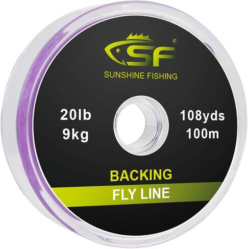SF Fly Fishing Dacron خط دعم مجدول لخط صيد سمك السلمون المرقط 20LB 30LB 54yds 108yds (برتقالي، أخضر، أزرق، أبيض، أصفر فلور، أرجواني، أسود وأبيض، أسود وأصفر) in Kuwait