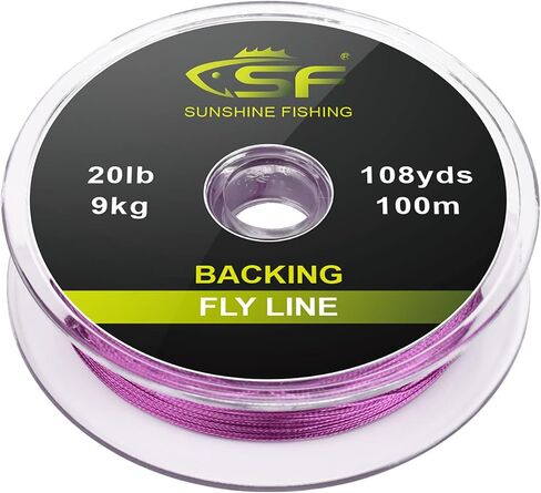 SF Fly Fishing Dacron خط دعم مجدول لخط صيد سمك السلمون المرقط 20LB 30LB 54yds 108yds (برتقالي، أخضر، أزرق، أبيض، أصفر فلور، أرجواني، أسود وأبيض، أسود وأصفر) in Kuwait