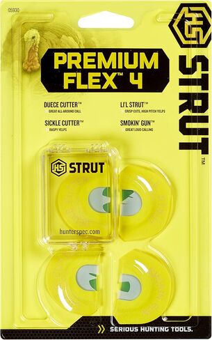Hunters Specialties Strut Realistic Sounds Premium Flex Four Turkey Diaphragm Mouth Calls Combo, 4 Pack in Saudi Arabia