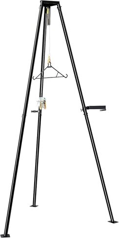 رافعة ألعاب KNINE OUTDOORS ثلاثية القوائم مع شماعة غزال بسعة 500 رطل ومجموعة رافعة كاملة مع Gambrel ورافعة يدوية للعبة موسم الصيد حتى 500 رطل in Kuwait