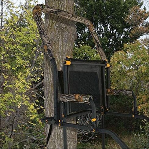 Muddy MLS1550 Skybox Deluxe 20' Tall Single Steel Ladder Tree Stand with Adjustable Padded Shooting Rail for Big Game & Hunting in Saudi Arabia