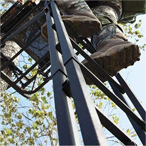 Muddy MLS1550 Skybox Deluxe 20' Tall Single Steel Ladder Tree Stand with Adjustable Padded Shooting Rail for Big Game & Hunting in Saudi Arabia