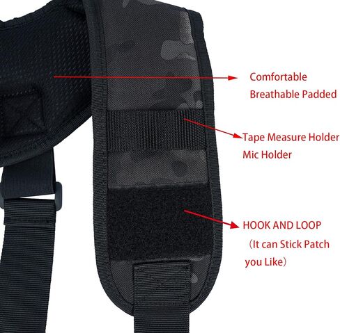 MELOTOUGH Tactical Suspenders Duty Belt Harness Padded Adjustable Tool Belt Suspenders with Key Holder in Saudi Arabia