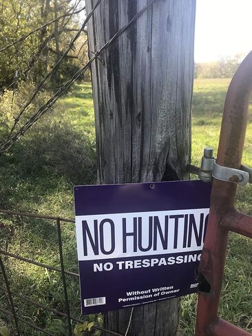 صن براست سيستمز لافتة بعبارة No Hunting/Trespassing Property Marking 8616، 12 انش × 12 انش، عبوة من 10 قطع، ارجواني in Kuwait
