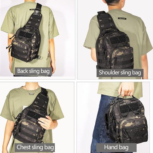 BOMTURN Tactical Backpack-1000D Waterproof Military Backpack/Laser-Cut/CCW Bags Sling Bag Tactical Satchel Shoulder Bag Men in Saudi Arabia