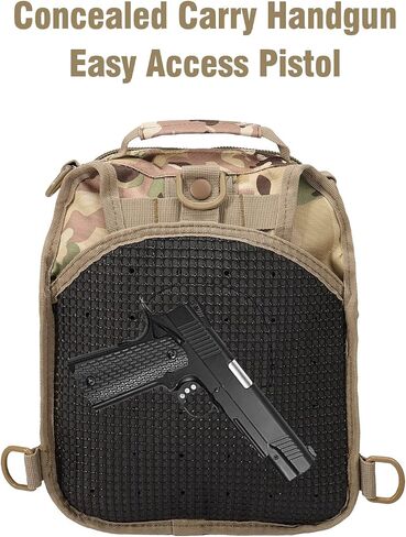 BOMTURN Tactical Backpack-1000D Waterproof Military Backpack/Laser-Cut/CCW Bags Sling Bag Tactical Satchel Shoulder Bag Men in Kuwait
