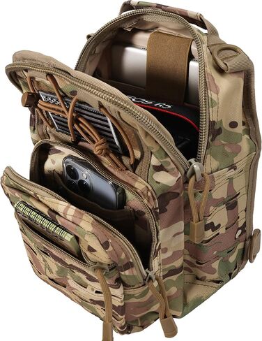 BOMTURN Tactical Backpack-1000D Waterproof Military Backpack/Laser-Cut/CCW Bags Sling Bag Tactical Satchel Shoulder Bag Men in Kuwait