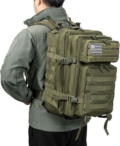 QT&QY 45L Military Tactical Backpacks Molle Army Assault Pack 3 Day Bug Out Bag Hiking Treeking Rucksack… in Kuwait