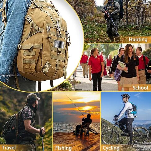 Tactical Backpack Military Molle Bag Hiking Daypacks for Camping Trekking Hunting Traveling Motorcycle in Saudi Arabia