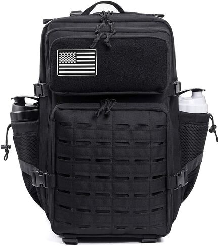 QT&QY 25L/45L Military Tactical Backpack For Men Molle Daypack 3 Day Bug Out Bag Hiking Rucksack With Bottle Holder in Kuwait