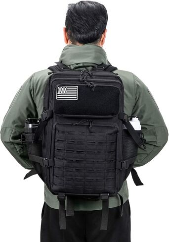 QT&QY 25L/45L Military Tactical Backpack For Men Molle Daypack 3 Day Bug Out Bag Hiking Rucksack With Bottle Holder in Kuwait