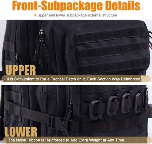 45L Tactical Backpack for Men Women, Military Assault Pack with MOLLE, Large 3 Day Bug Out Bag for Hiking Camping in Kuwait