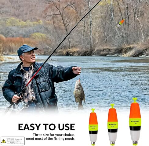 THKFISH Fishing Bobbers EVA Foam Floats Weighted Bobbers for Fishing Floats for Crappie Red/Yellow Snap-On Spring Fishing Buoy 5PCS /10pcs in Saudi Arabia