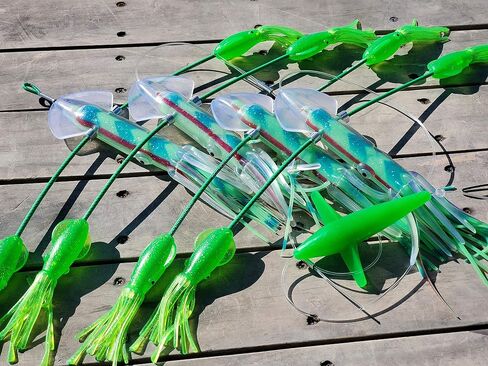 Lobo Lures SquidNation Billfish Edition Longtail Flippy Floppy Pakula Edition Marlin & Tuna Fishing Teaser Daisy Chain in Saudi Arabia