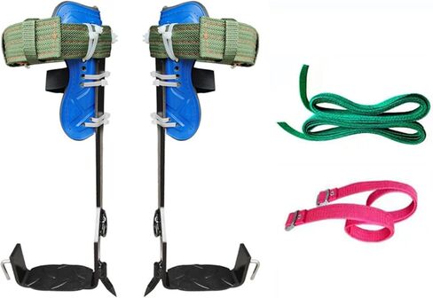 آلة الحياكة مسامير تسلق الأشجار ذات الألواح الفولاذية، وأشرطة واسعة وأبازيم صف مزدوج، أحذية تسلق عمود شجرة غير قابلة للانزلاق، مناسبة للأنشطة الخارجية in Kuwait