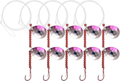 Walleye Spinner Rig Kit Crawler Harness Live Bait Rigs Colorado Spinner Blades Octopus Hooks Fishing Lure Making Walleye Rigs in Saudi Arabia