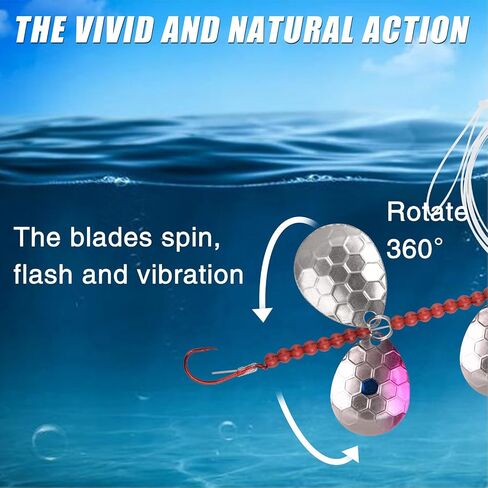 Walleye Spinner Rig Kit Crawler Harness Live Bait Rigs Colorado Spinner Blades Octopus Hooks Fishing Lure Making Walleye Rigs in Saudi Arabia