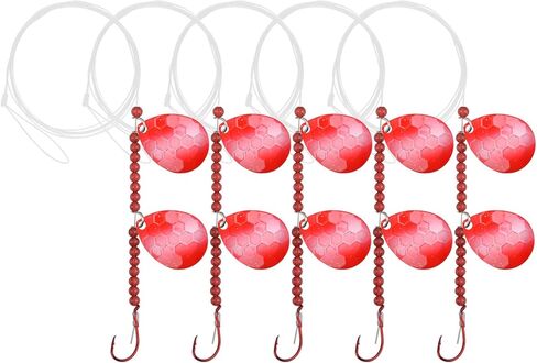 Walleye Spinner Rig Kit Crawler Harness Live Bait Rigs Colorado Spinner Blades Octopus Hooks Fishing Lure Making Walleye Rigs in Saudi Arabia