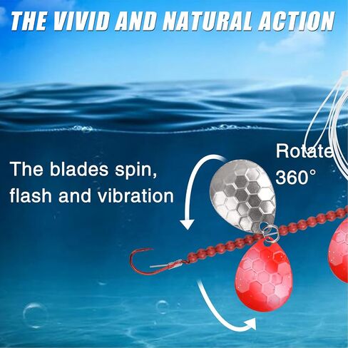 Walleye Spinner Rig Kit Crawler Harness Live Bait Rigs Colorado Spinner Blades Octopus Hooks Fishing Lure Making Walleye Rigs in Saudi Arabia