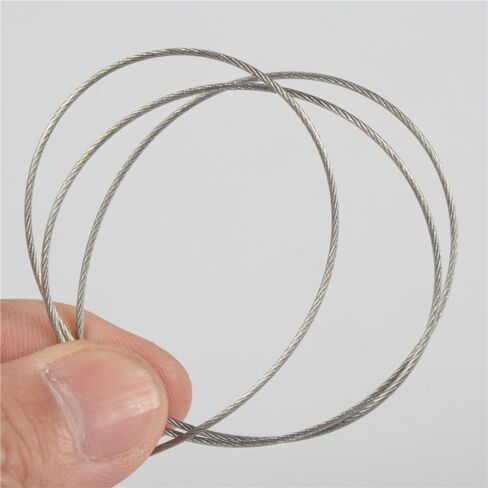 LOTITONG 50M 130LB Fishing Steel Wire line 1.0mm Wire Diameter 7x7 49 Strands Trace Coating Wire Leader Coating Jigging Wire Lead Fish Jigging Line Fishing Wire Stainless Steel Leader Wire in Kuwait