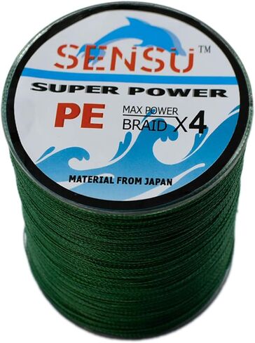Sensu Braided Fishing Line Abrasion Resistant Superline Zero Stretch&Low Memory Extra Thin Diameter– 150 To1000 Yds, To150LB- 4 & 8 Strands in Kuwait