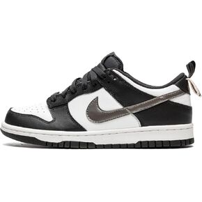 Nike Youth Dunk Low DH9764 001 Black White Metallic - Size 5Y in Saudi Arabia