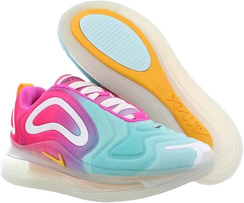 حذاء الجري Nike Air Max 720 للسيدات (5.5، لون أزرق مخضر/ذهبي جامعي/فوشيا ليزر) in Saudi Arabia