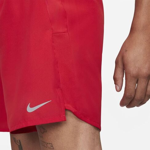 Nike Challenger Men's Brief-Lined Running Shorts CZ9066-657 (RED/Silver), Medium in Saudi Arabia
