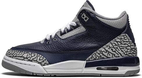 Big Kids Jordan 3 Retro Georgetown Midnight Navy/Cement Grey-Wht (398614 401) in Saudi Arabia