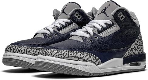Big Kids Jordan 3 Retro Georgetown Midnight Navy/Cement Grey-Wht (398614 401) in Saudi Arabia