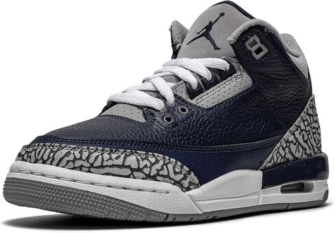 Big Kids Jordan 3 Retro Georgetown Midnight Navy/Cement Grey-Wht (398614 401) in Saudi Arabia