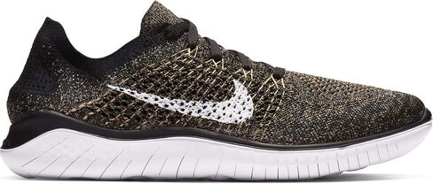 Nike Free RN Flyknit 2018 Men's Running Shoe Black/White-Club Gold-RED Orbit 10.0 in Saudi Arabia