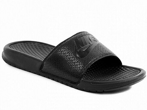 Nike Men's Benassi (Black/White, 13) in Saudi Arabia