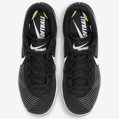 حذاء بيسبول/سوفتبول للسيدات Lunar Hyperdiamond 3 Pro من Nike - أسود/أبيض - مقاس 9 in Kuwait