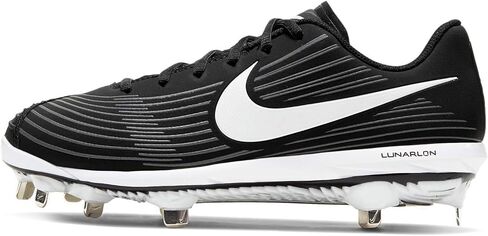 حذاء بيسبول/سوفتبول للسيدات Lunar Hyperdiamond 3 Pro من Nike - أسود/أبيض - مقاس 9 in Kuwait