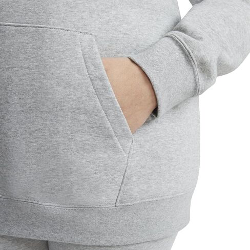 Nike Women's Sportswear Essential Hoodie (2X, Heather Grey/White) in Saudi Arabia