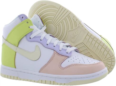 Nike Dunk High Unisex Shoes Size 7, Color: White/Cashmere-LT Lemon Twist in Saudi Arabia