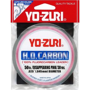 Yo-Zuri 30-Yard HD Fluorocarbon Leader Line, Pink, 50-Pound in Saudi Arabia